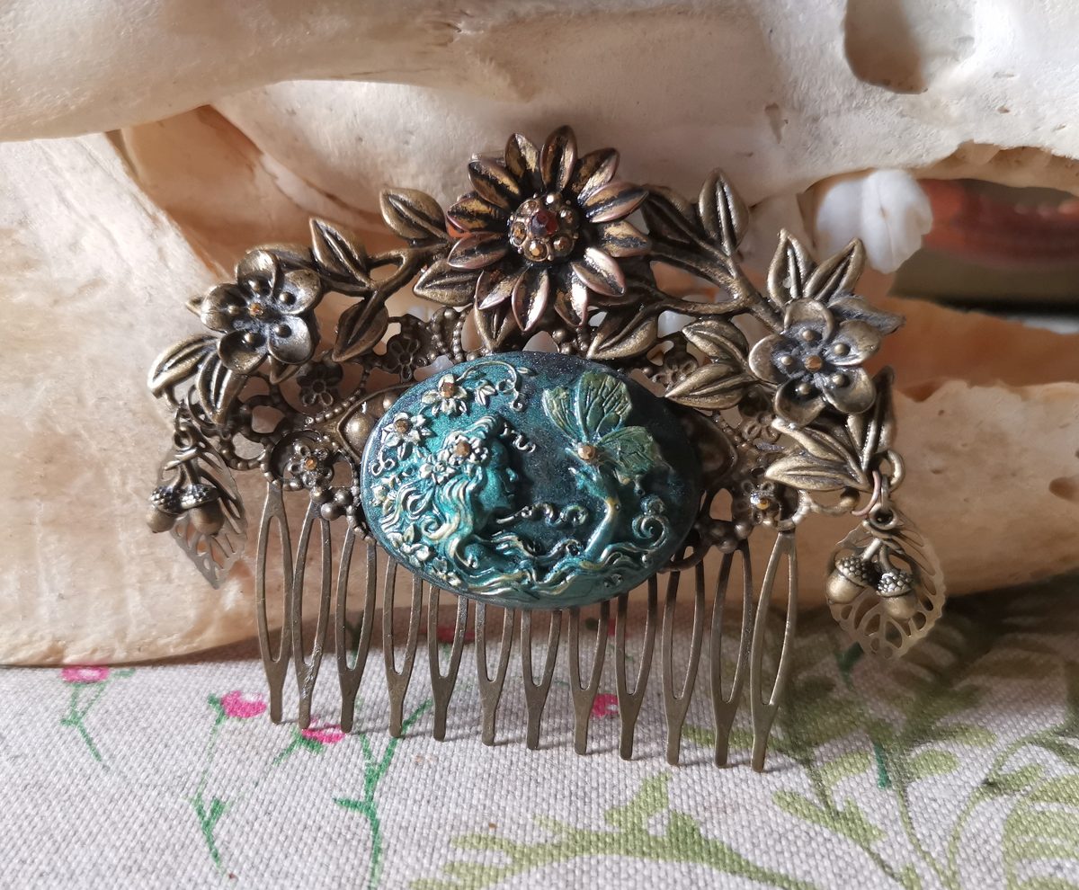 Mermaid Cameo Haarkamm